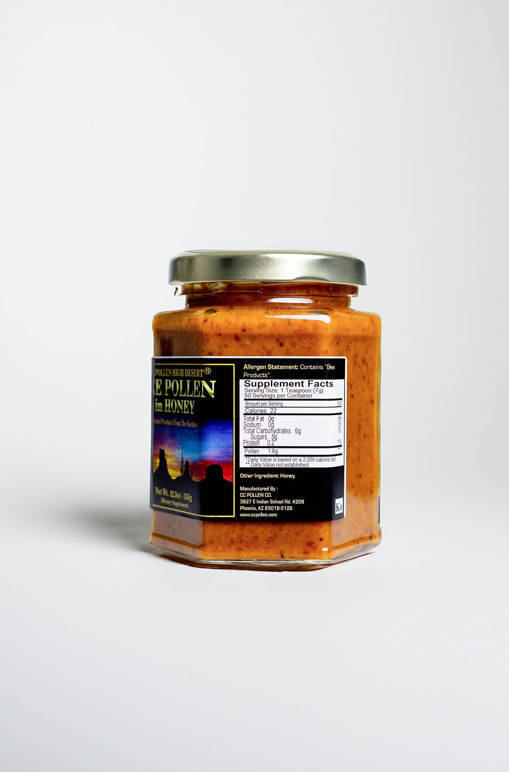 Honey with Bee Pollen 12.3oz