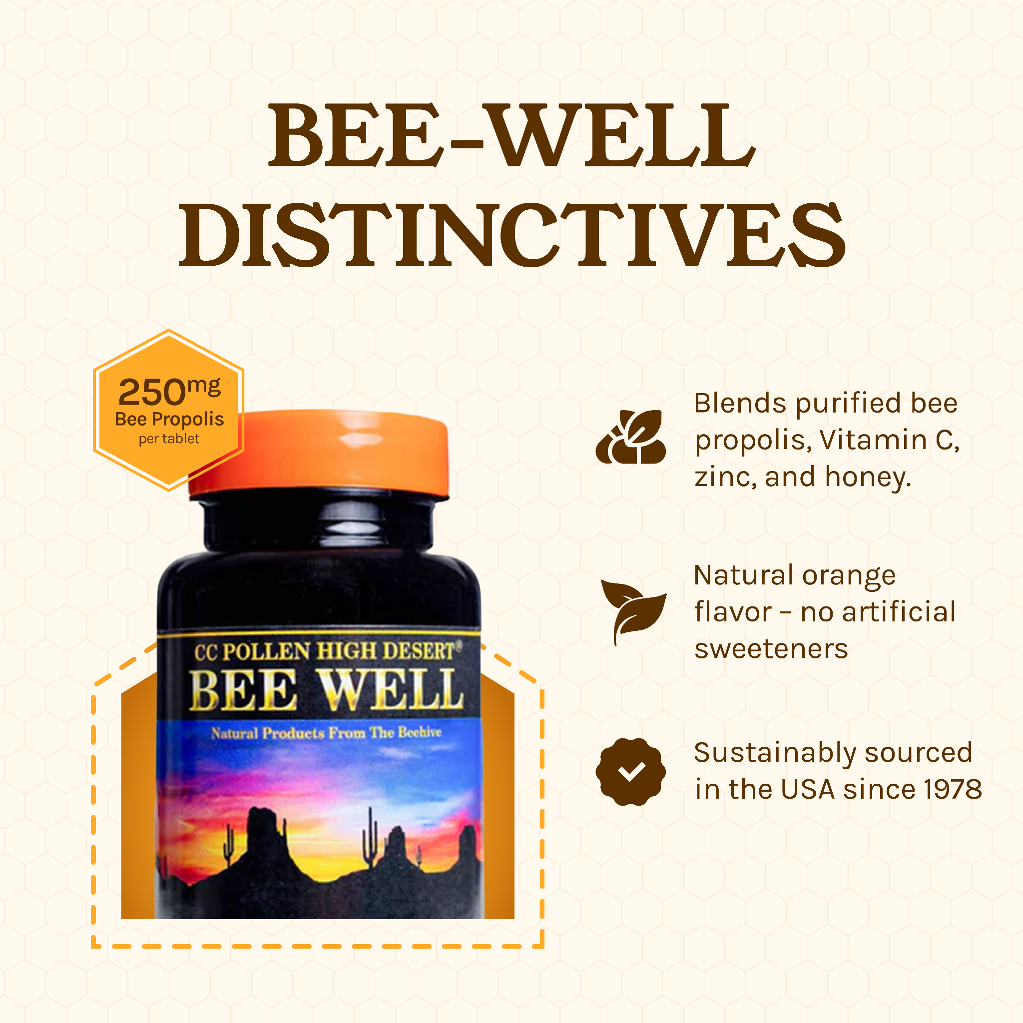 BEE WELL 250MG TABLETS 60