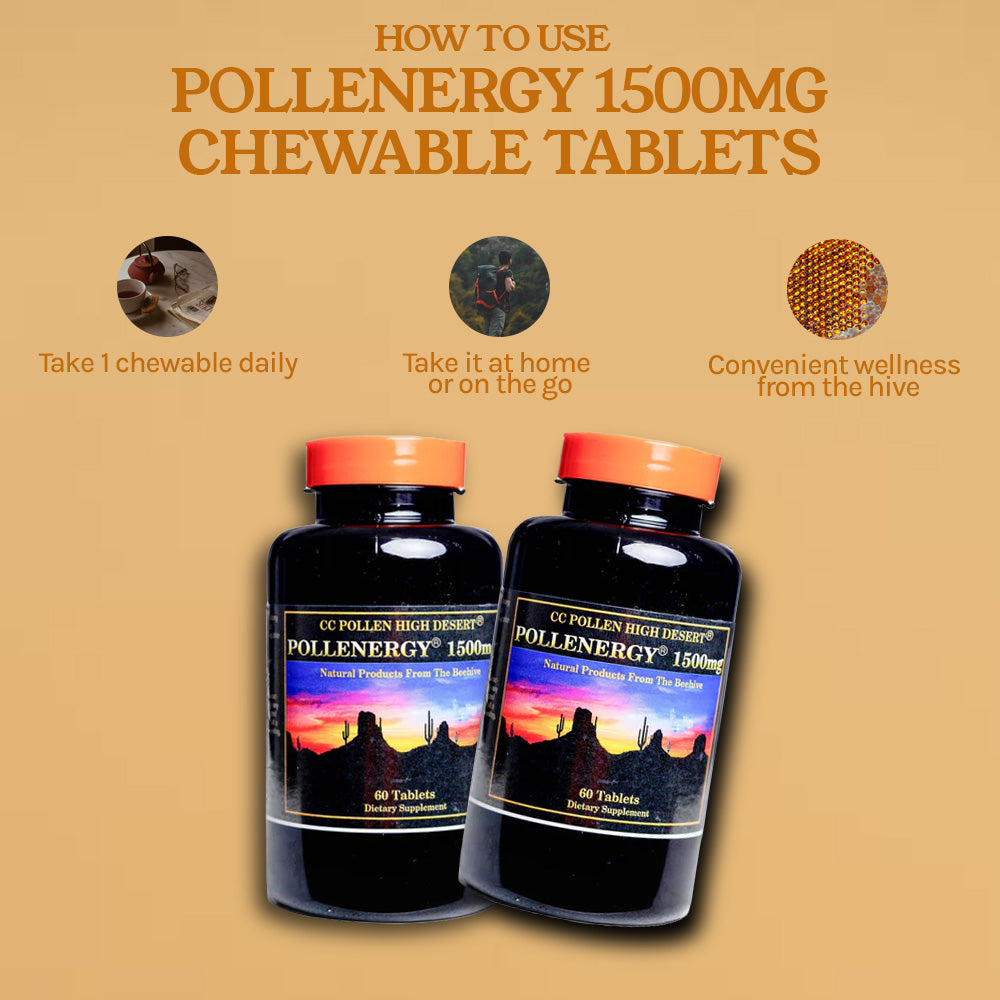 POLLENERGY 1500MG CHEWABLE TABLETS 60