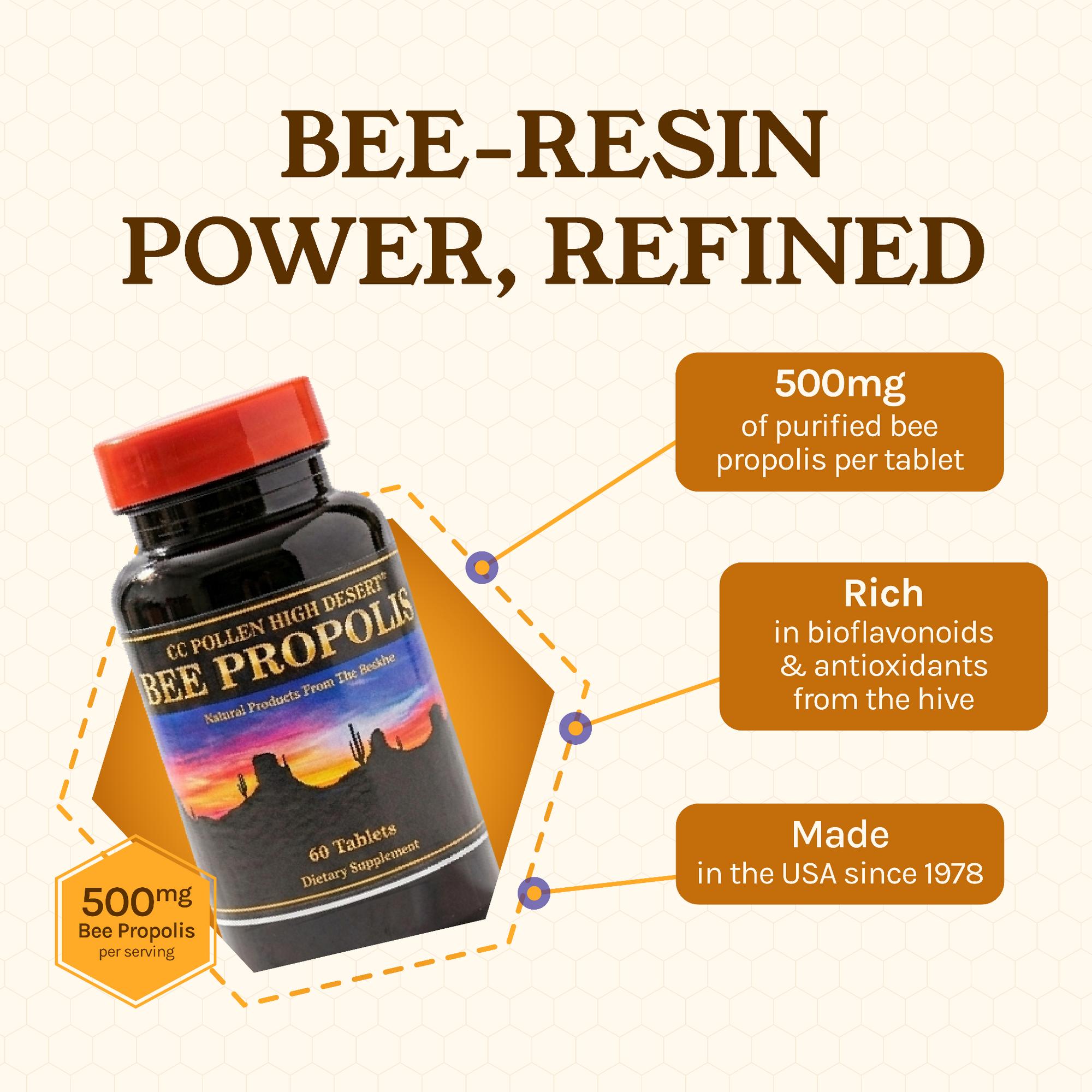 PROPOLIS 500MG TABLETS 60