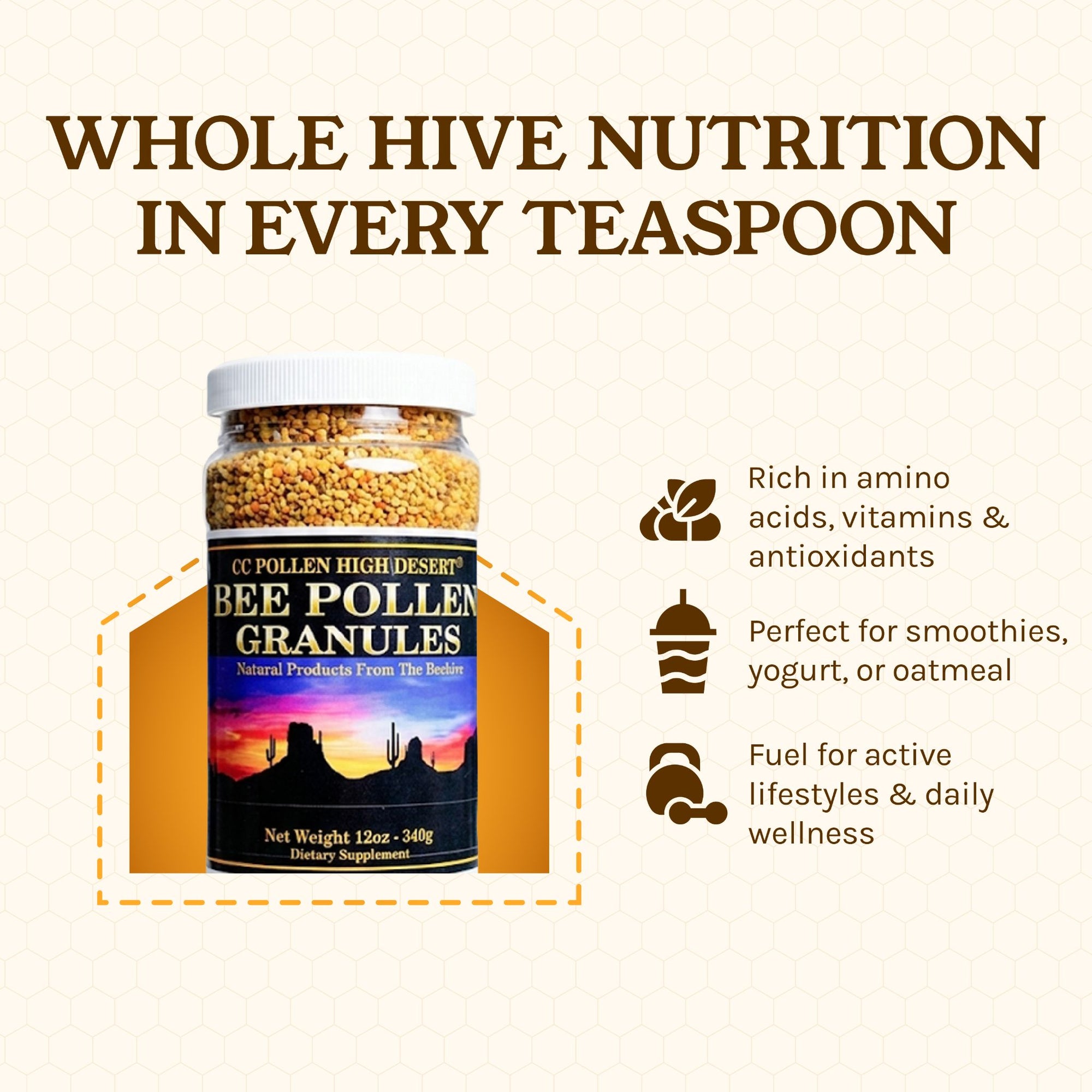 HIGH DESERT BEE POLLEN GRANULES