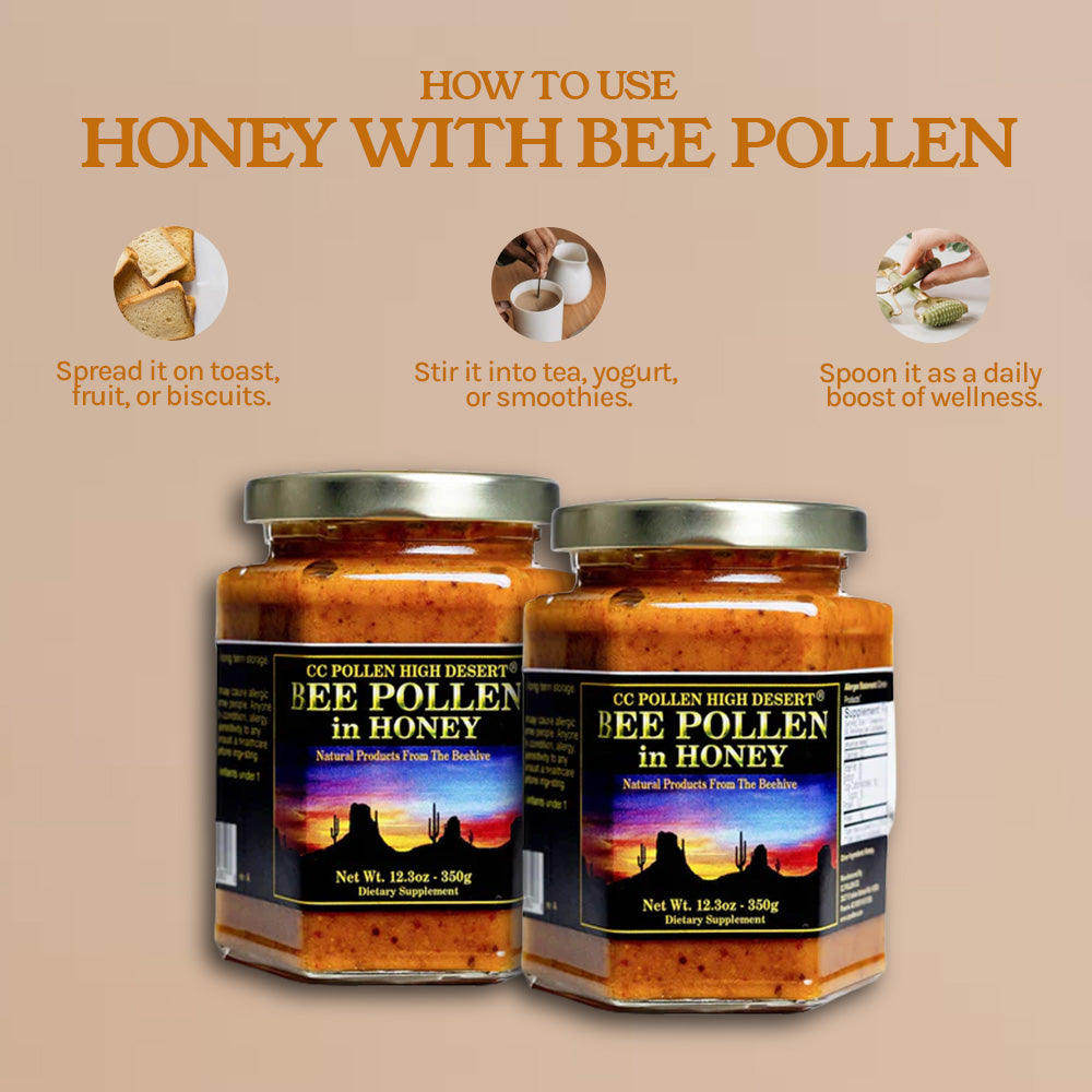 HONEY WITH BEE POLLEN 12.3OZ