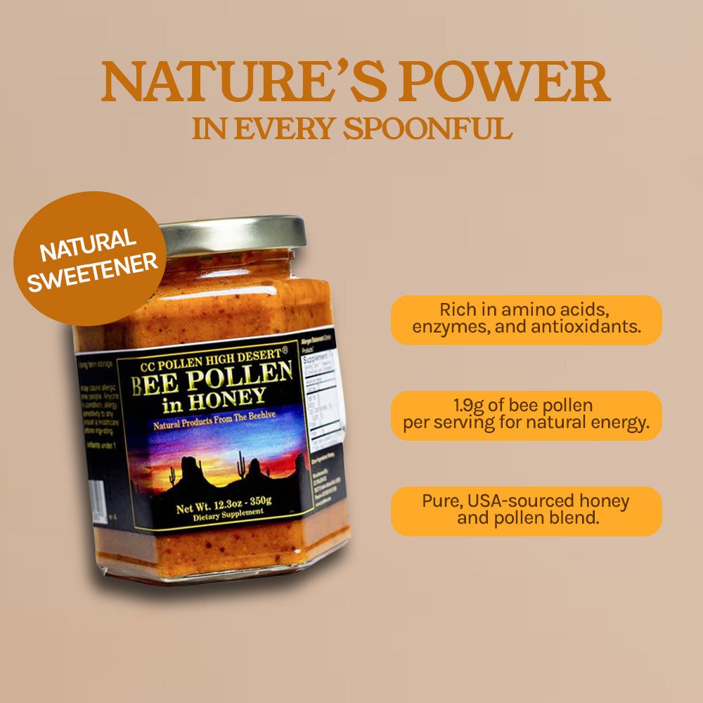 HONEY WITH BEE POLLEN 12.3OZ
