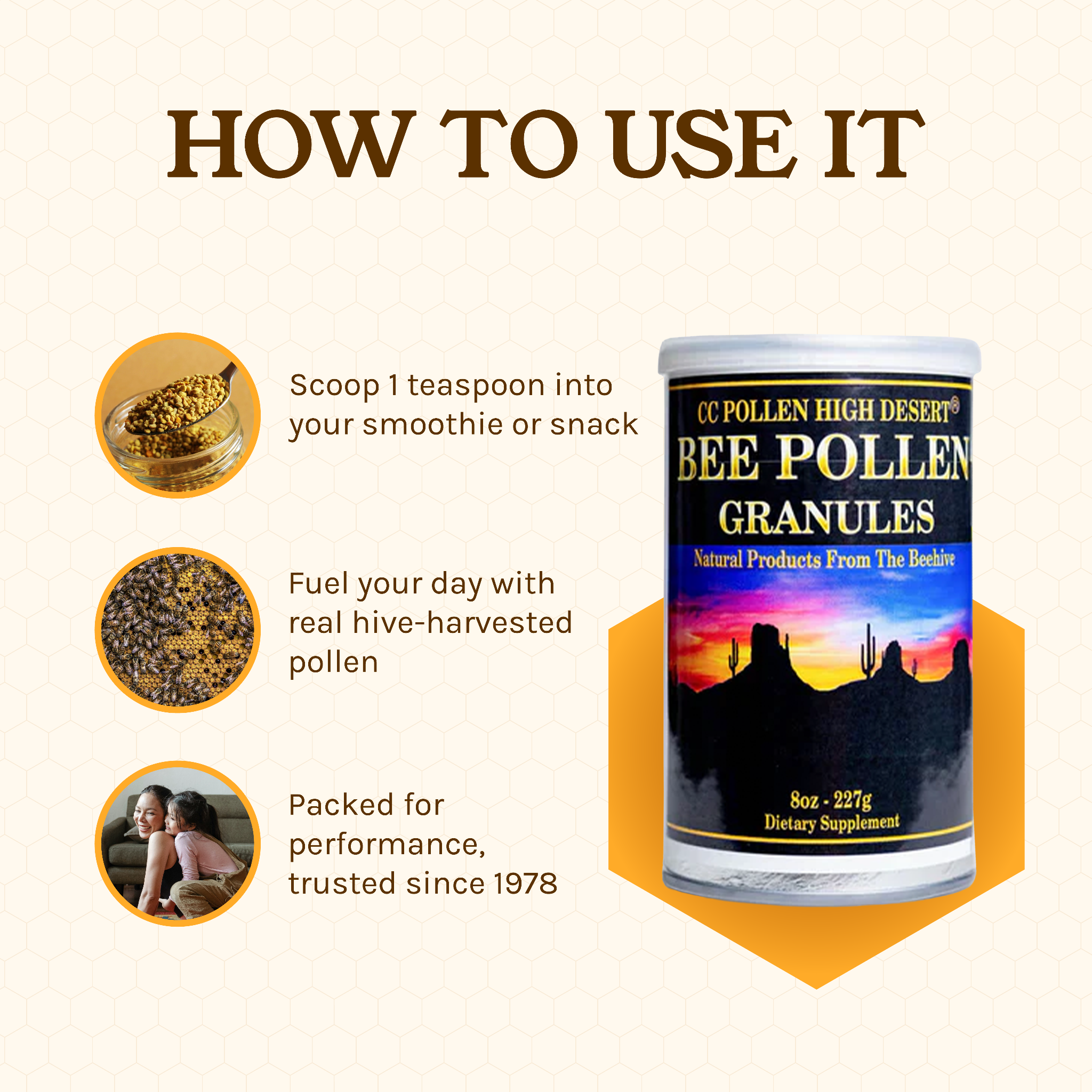 HIGH DESERT BEE POLLEN GRANULES - NITRO CAN