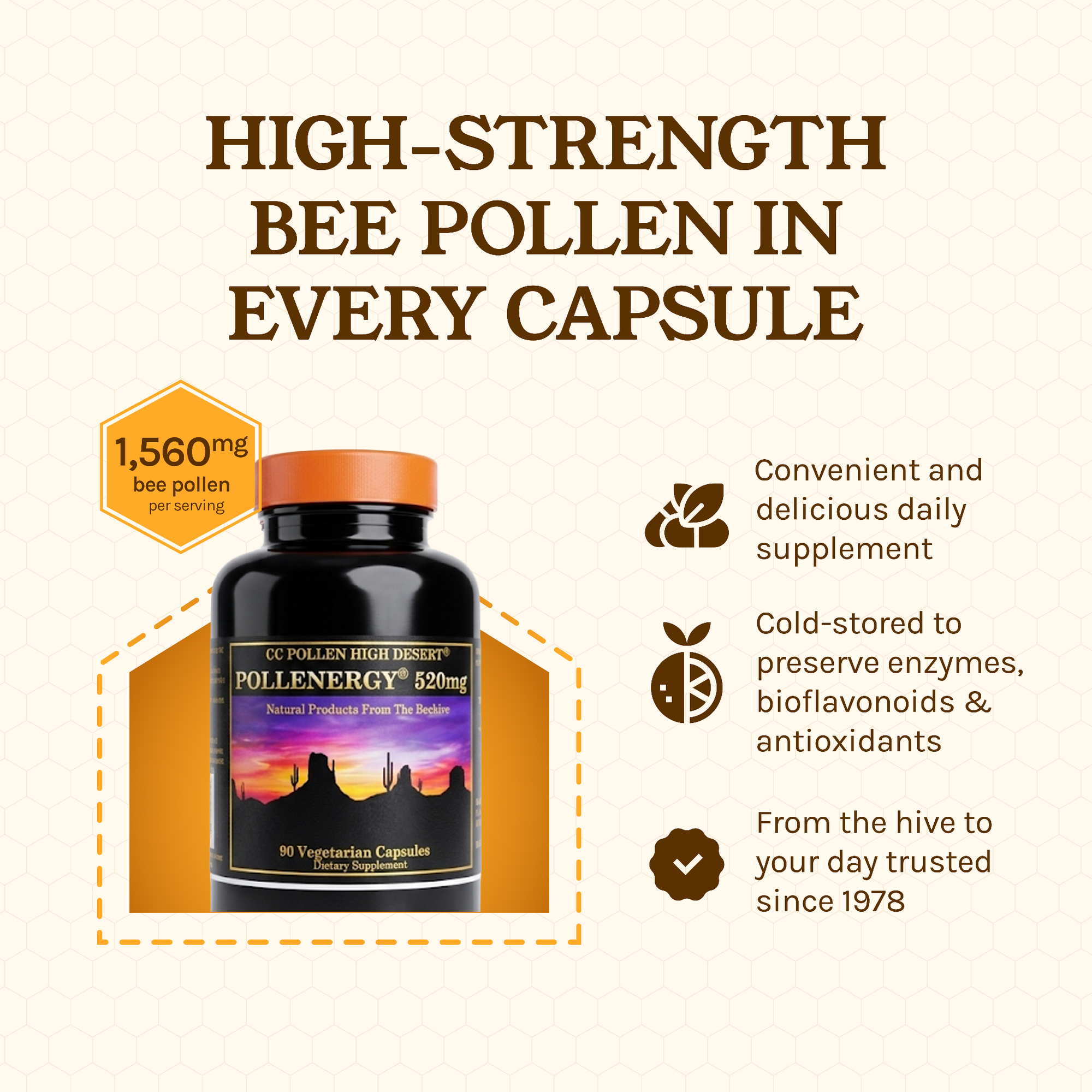 POLLENERGY 520MG CAPSULES 90