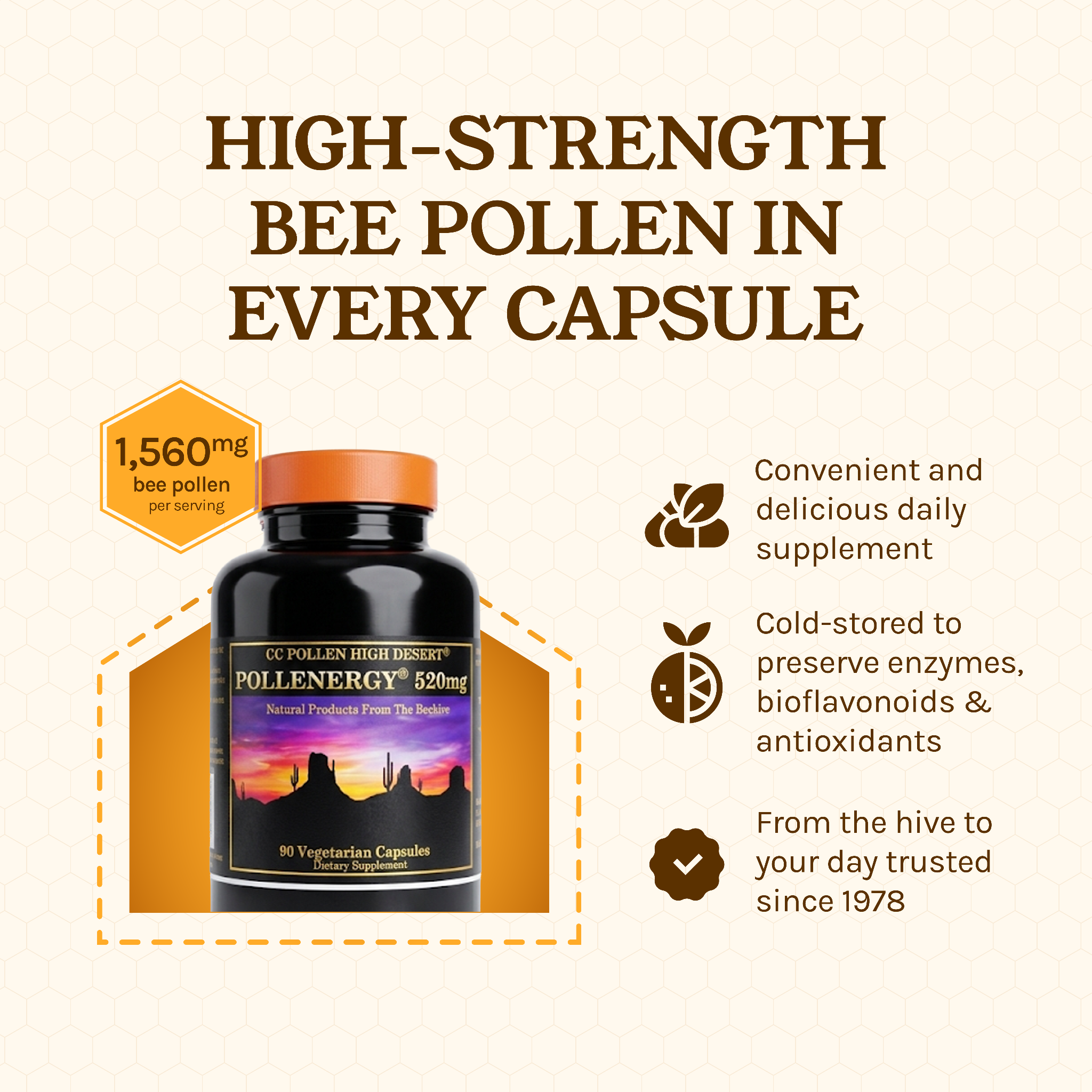 POLLENERGY 520MG CAPSULES 90