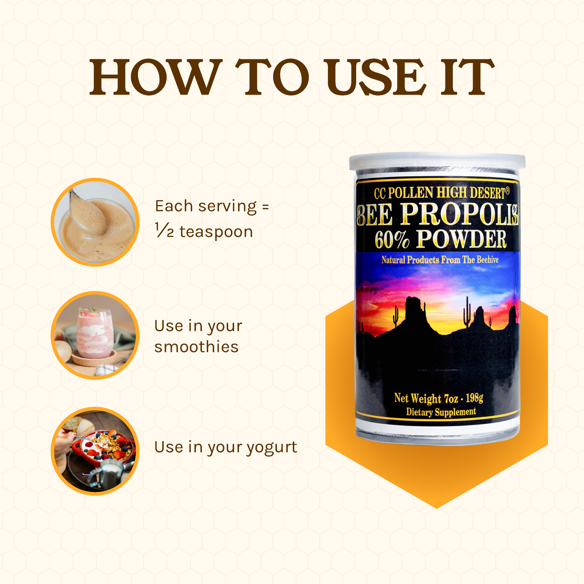 PROPOLIS POWDER (60%)